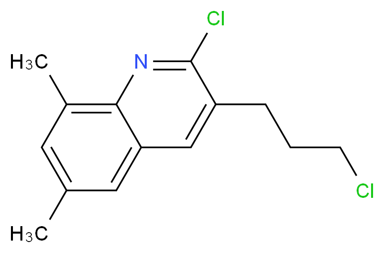 2-chloro-3-(3-chloropropyl)-6,8-dimethylquinoline_分子结构_CAS_948294-61-9