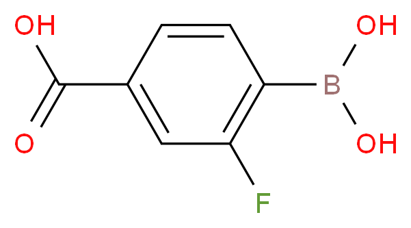 4-Carboxy-2-fluorobenzeneboronic acid 98%_分子结构_CAS_851335-07-4)