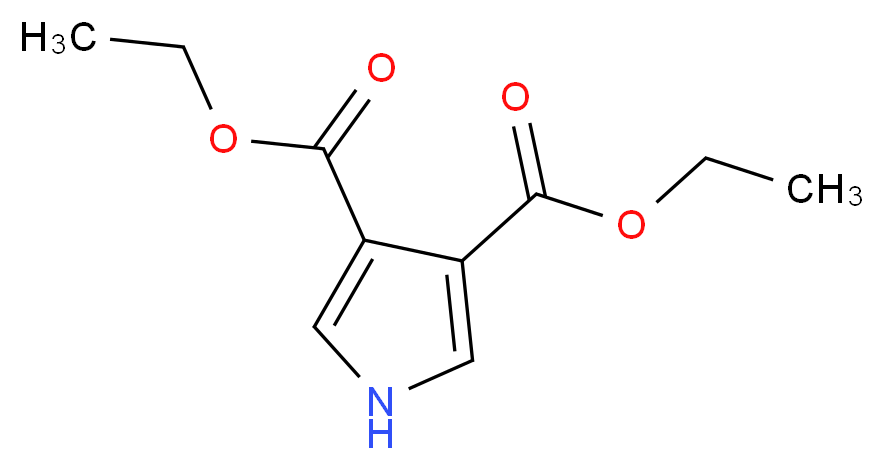 3,4-diethyl 1H-pyrrole-3,4-dicarboxylate_分子结构_CAS_41969-71-5