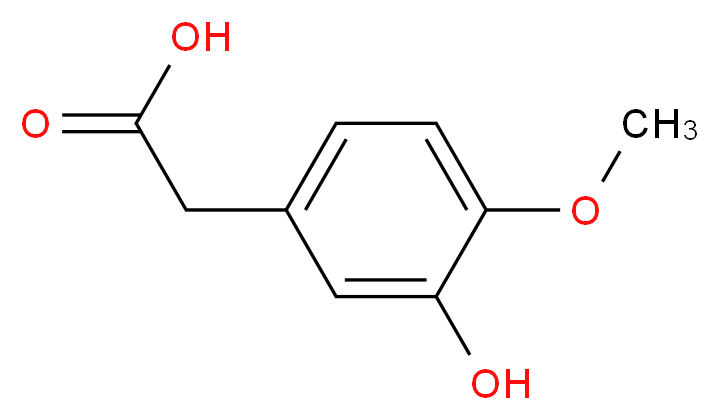 3-Hydroxy-4-methoxyphenylacetic acid_分子结构_CAS_1131-94-8)