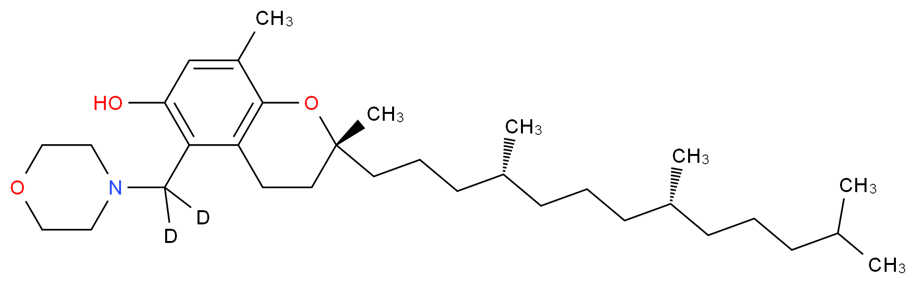 5-(4-Morpholinylmethyl) δ-Tocopherol_分子结构_CAS_936230-68-1)