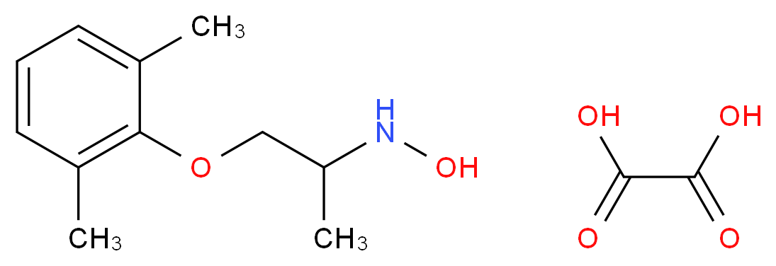 N-[1-(2,6-dimethylphenoxy)propan-2-yl]hydroxylamine; oxalic acid_分子结构_CAS_57204-78-1