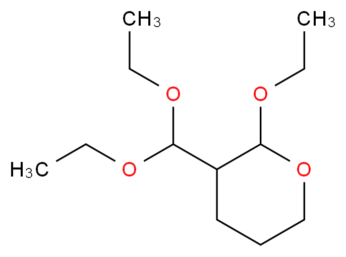 3-(Diethoxymethyl)-2-ethoxytetrahydro-2H-pyran_分子结构_CAS_69549-51-5)
