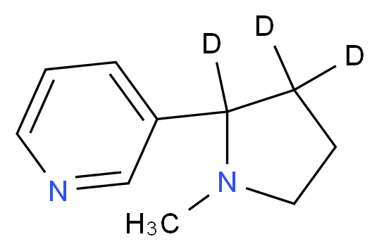 3-[1-methyl(2,3,3-<sup>2</sup>H<sub>3</sub>)pyrrolidin-2-yl]pyridine_分子结构_CAS_1189681-48-8