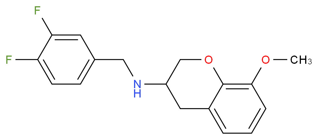 (3,4-difluorobenzyl)(8-methoxy-3,4-dihydro-2H-chromen-3-yl)amine_分子结构_CAS_)