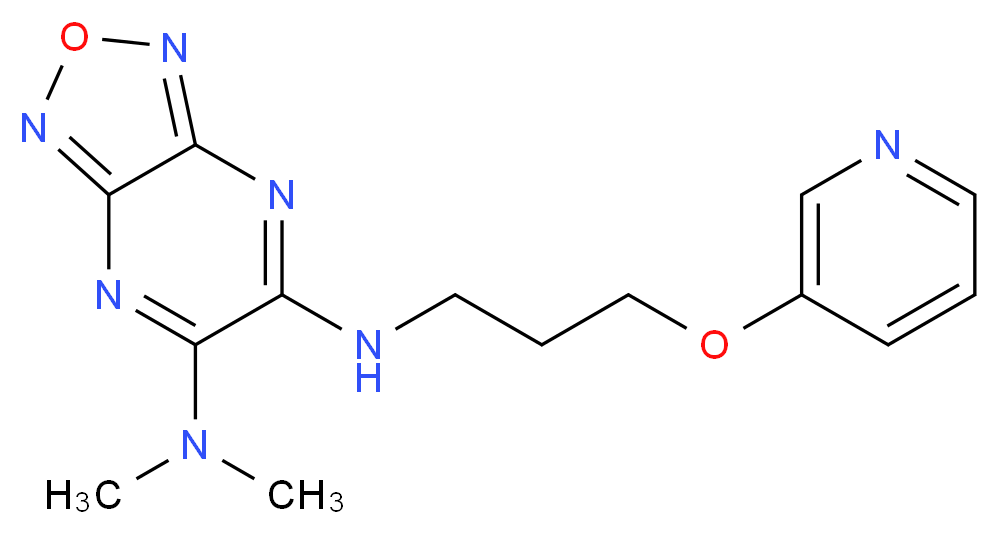 N,N-dimethyl-N'-[3-(3-pyridinyloxy)propyl][1,2,5]oxadiazolo[3,4-b]pyrazine-5,6-diamine_分子结构_CAS_)
