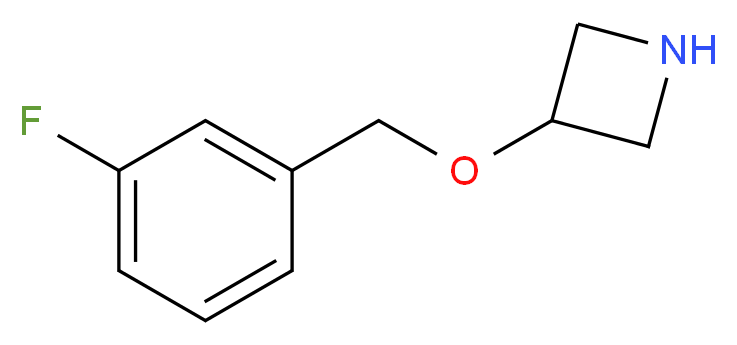 3-[(3-fluorophenyl)methoxy]azetidine_分子结构_CAS_1121634-60-3