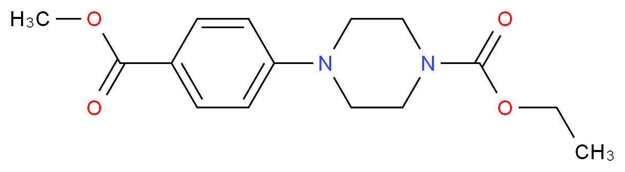 Ethyl 4-[4-(methoxycarbonyl)phenyl]tetrahydro-1(2H)-pyrazinecarboxylate_分子结构_CAS_924869-10-3)