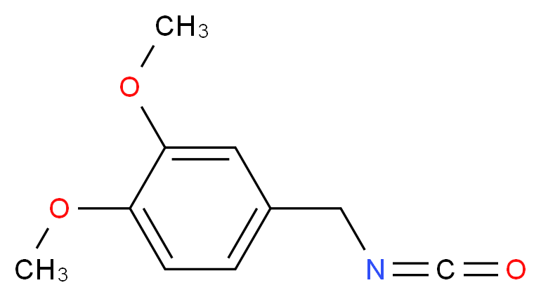 3,4-二甲氧苄基异氰酸酯_分子结构_CAS_87665-57-4)