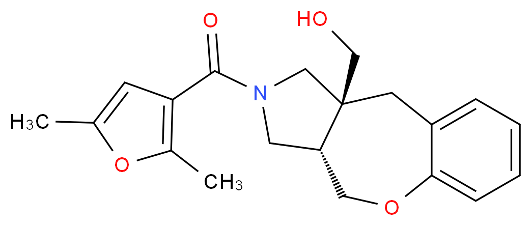 [(3aS*,10aS*)-2-(2,5-dimethyl-3-furoyl)-2,3,3a,4-tetrahydro-1H-[1]benzoxepino[3,4-c]pyrrol-10a(10H)-yl]methanol_分子结构_CAS_)