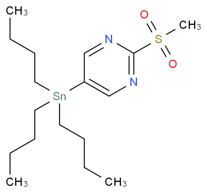 2-methanesulfonyl-5-(tributylstannyl)pyrimidine_分子结构_CAS_122476-85-1