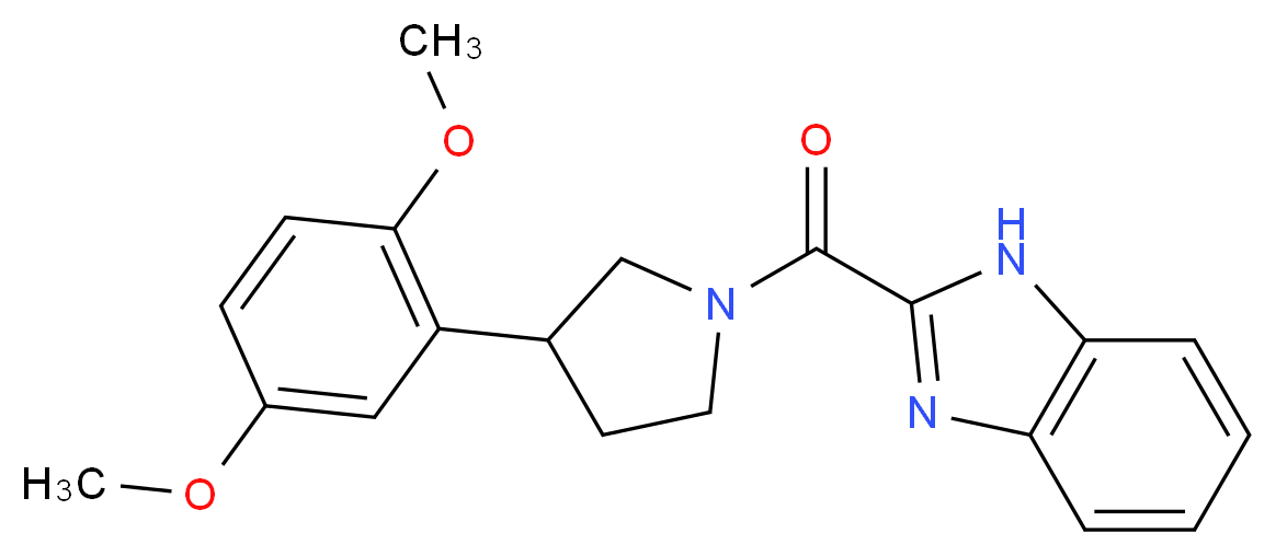 2-{[3-(2,5-dimethoxyphenyl)pyrrolidin-1-yl]carbonyl}-1H-benzimidazole_分子结构_CAS_)