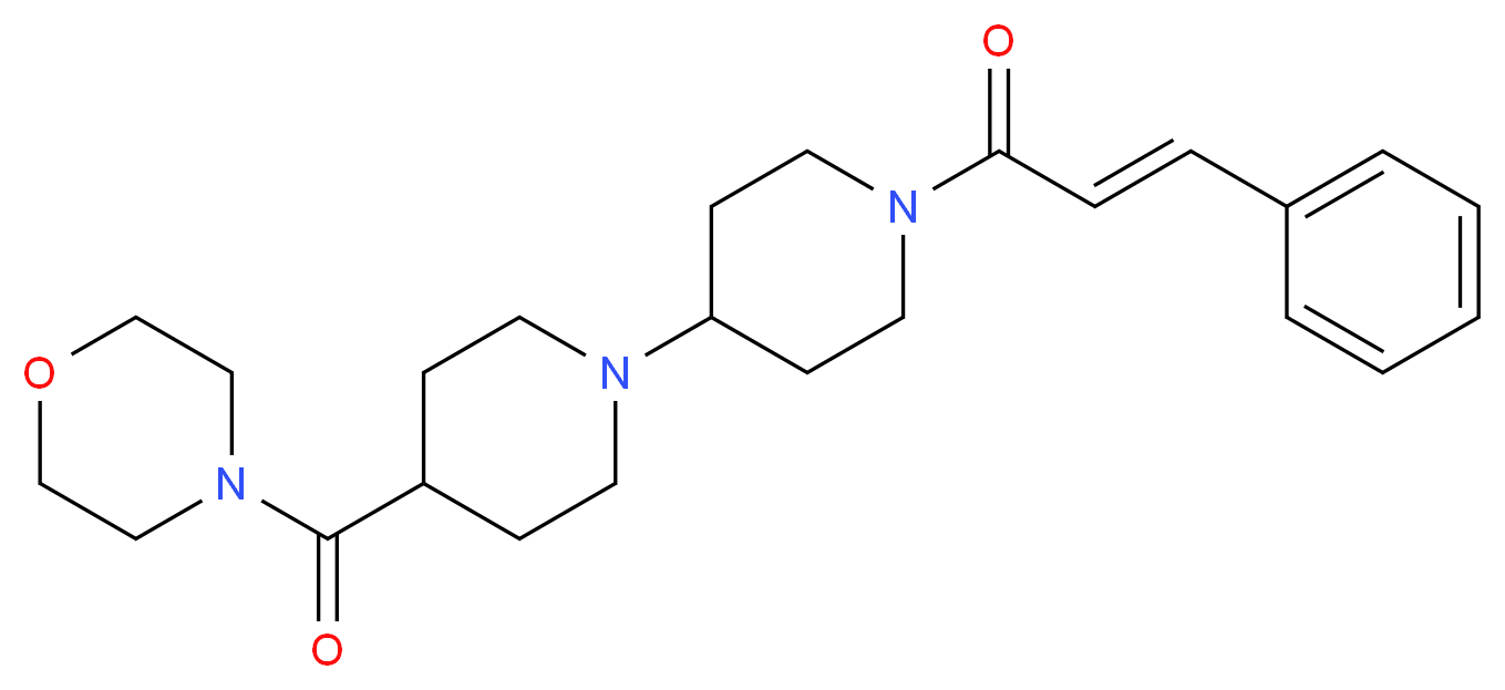 4-(4-morpholinylcarbonyl)-1'-[(2E)-3-phenyl-2-propenoyl]-1,4'-bipiperidine_分子结构_CAS_)