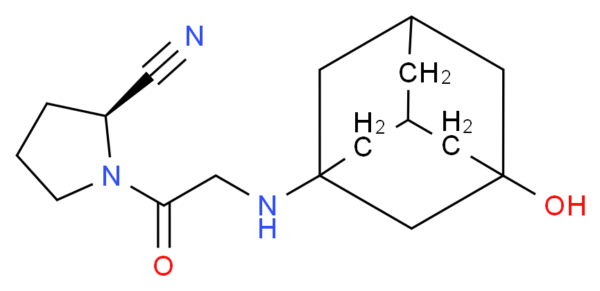 (2S)-1-{2-[(3-hydroxyadamantan-1-yl)amino]acetyl}pyrrolidine-2-carbonitrile_分子结构_CAS_274901-16-5