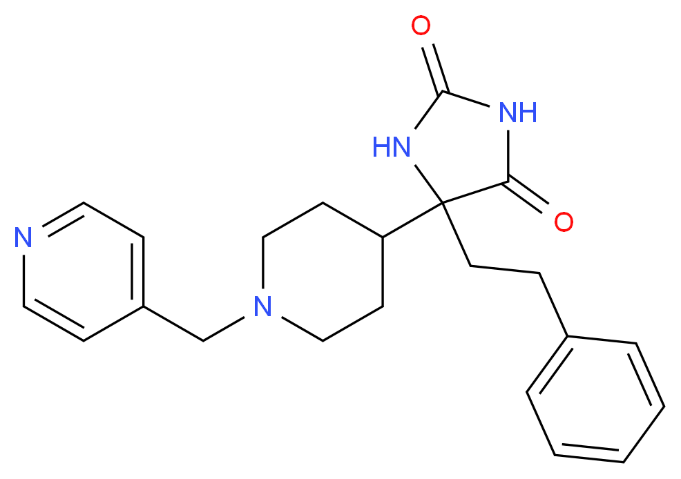 5-(2-phenylethyl)-5-[1-(4-pyridinylmethyl)-4-piperidinyl]-2,4-imidazolidinedione_分子结构_CAS_)