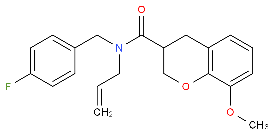 N-allyl-N-(4-fluorobenzyl)-8-methoxychromane-3-carboxamide_分子结构_CAS_)