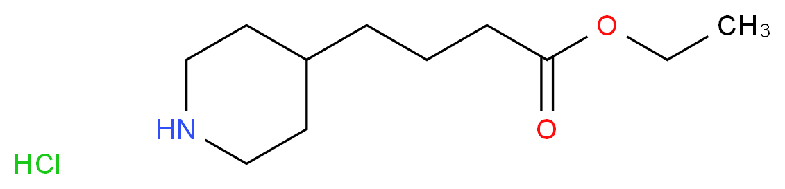 ethyl 4-(piperidin-4-yl)butanoate hydrochloride_分子结构_CAS_473987-07-4