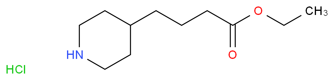 4-PIPERIDIN-4-YL-BUTYRIC ACID ETHYL ESTER HYDROCHLORIDE_分子结构_CAS_473987-07-4)