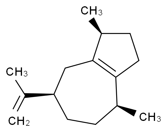 (1S,4S,7R)-1,4-dimethyl-7-(prop-1-en-2-yl)-1,2,3,4,5,6,7,8-octahydroazulene_分子结构_CAS_3691-12-1