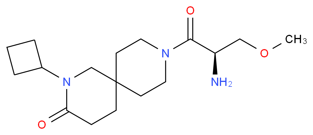 2-cyclobutyl-9-(O-methyl-D-seryl)-2,9-diazaspiro[5.5]undecan-3-one_分子结构_CAS_)
