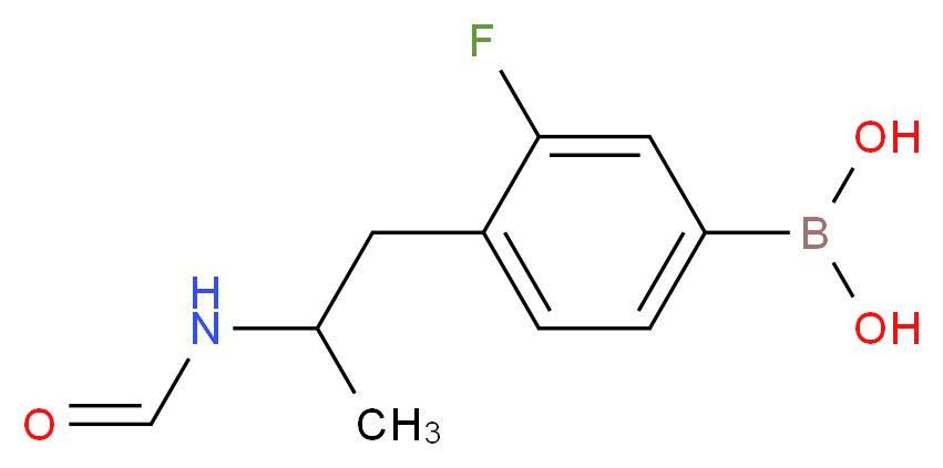 [3-fluoro-4-(2-formamidopropyl)phenyl]boronic acid_分子结构_CAS_874289-16-4