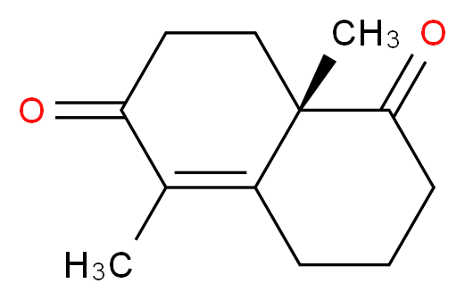 (S)-5,8A-DIMETHYL-3,4,8,8A-TETRAHYDRO-2H,7H-NAPHTHALENE-1,6-DIONE_分子结构_CAS_41722-49-0)