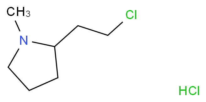 2-(2-氯乙基)-1-甲基吡咯烷 盐酸盐_分子结构_CAS_56824-22-7)
