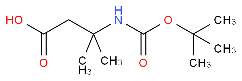 3-(tert-Butoxycarbonylamino)-3-methylbutanoic acid_分子结构_CAS_129765-95-3)