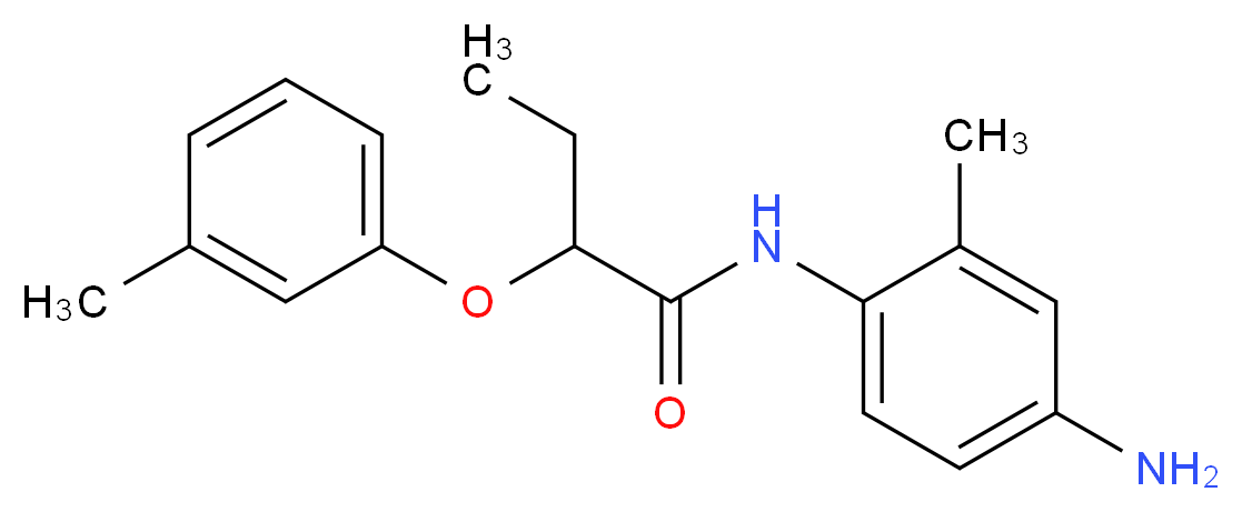 N-(4-Amino-2-methylphenyl)-2-(3-methylphenoxy)-butanamide_分子结构_CAS_)