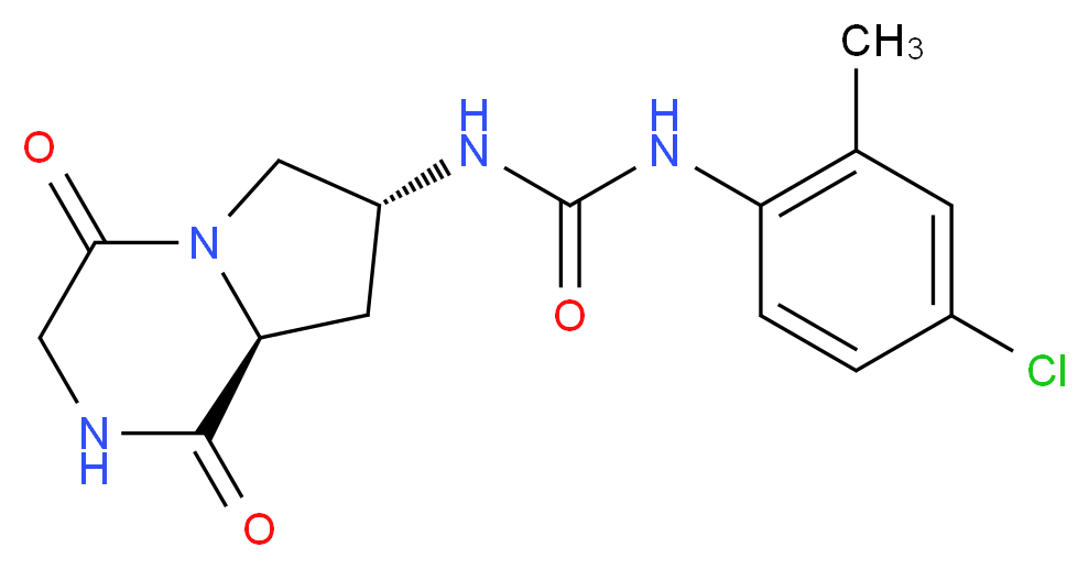 N-(4-chloro-2-methylphenyl)-N'-[(7R,8aS)-1,4-dioxooctahydropyrrolo[1,2-a]pyrazin-7-yl]urea_分子结构_CAS_)
