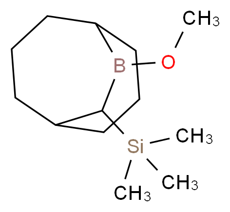 {9-methoxy-9-borabicyclo[3.3.2]decan-10-yl}trimethylsilane_分子结构_CAS_848617-93-6