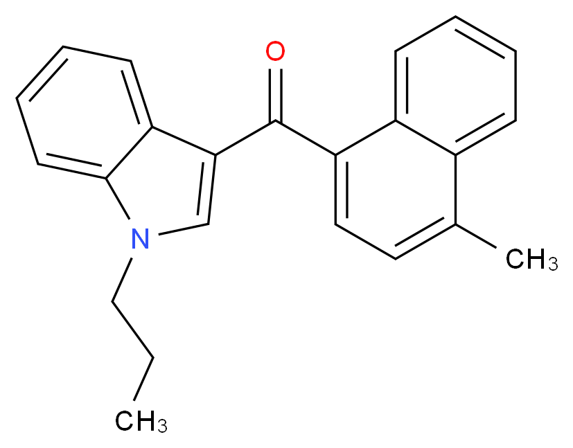 3-(4-methylnaphthalene-1-carbonyl)-1-propyl-1H-indole_分子结构_CAS_824955-98-8