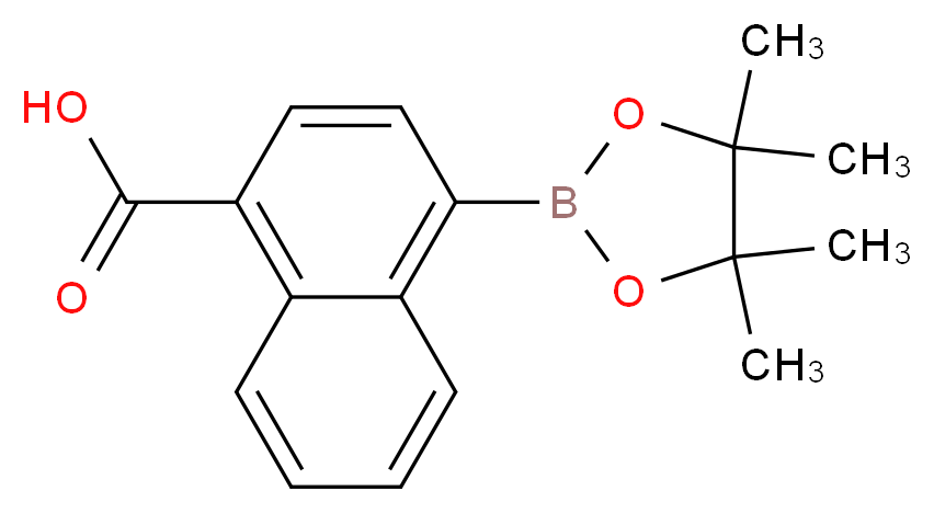 4-(4,4,5,5-Tetramethyl-1,3,2-dioxaborolan-2-yl)-1-naphthoic acid_分子结构_CAS_1073353-77-1)