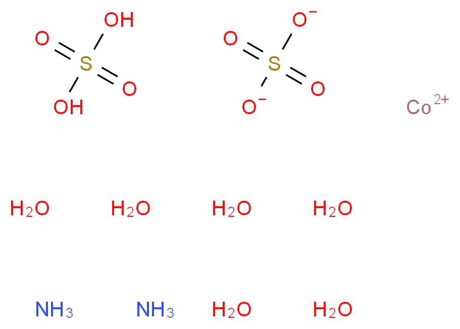 λ<sup>2</sup>-cobalt(2+) ion sulfuric acid diamine hexahydrate sulfate_分子结构_CAS_13586-38-4