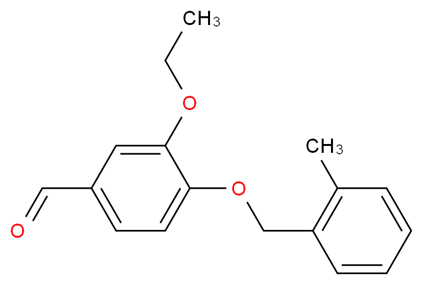 3-ethoxy-4-[(2-methylphenyl)methoxy]benzaldehyde_分子结构_CAS_381680-28-0