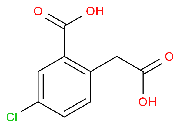 2-(CARBOXYMETHYL)-5-CHLOROBENZOIC ACID_分子结构_CAS_19725-81-6)