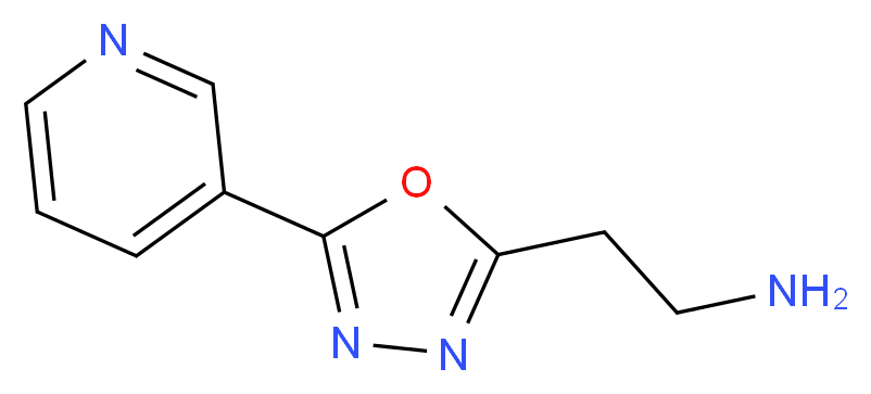 2-[5-(pyridin-3-yl)-1,3,4-oxadiazol-2-yl]ethan-1-amine_分子结构_CAS_933754-48-4