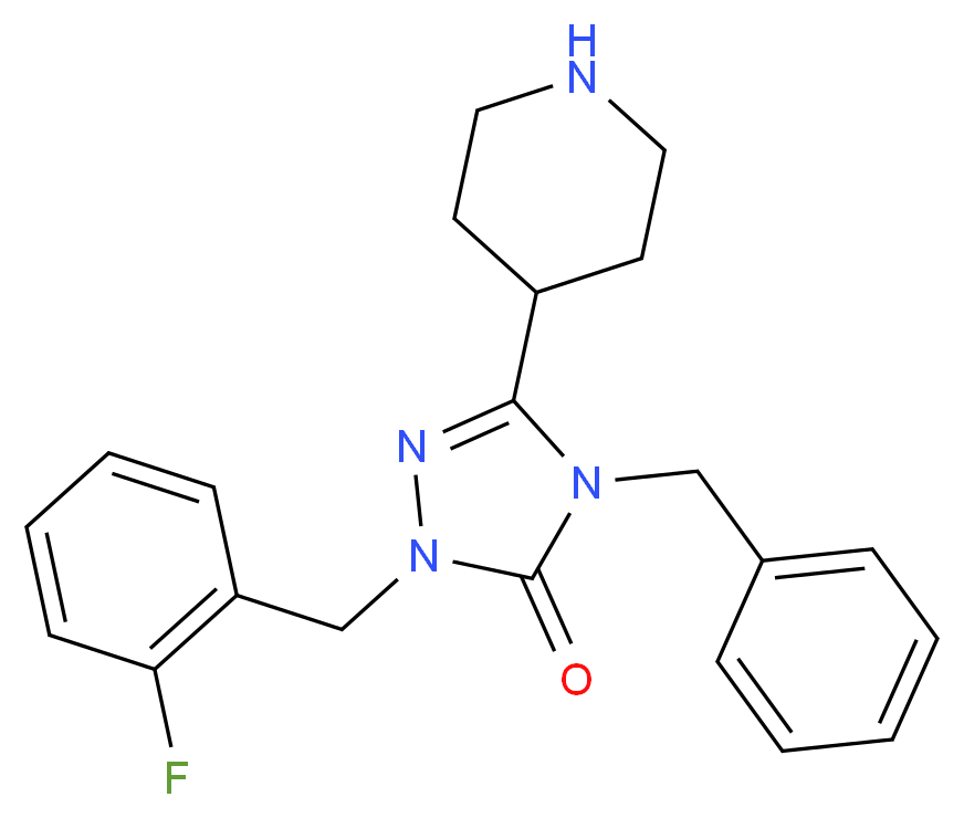 4-benzyl-2-(2-fluorobenzyl)-5-(4-piperidinyl)-2,4-dihydro-3H-1,2,4-triazol-3-one_分子结构_CAS_)