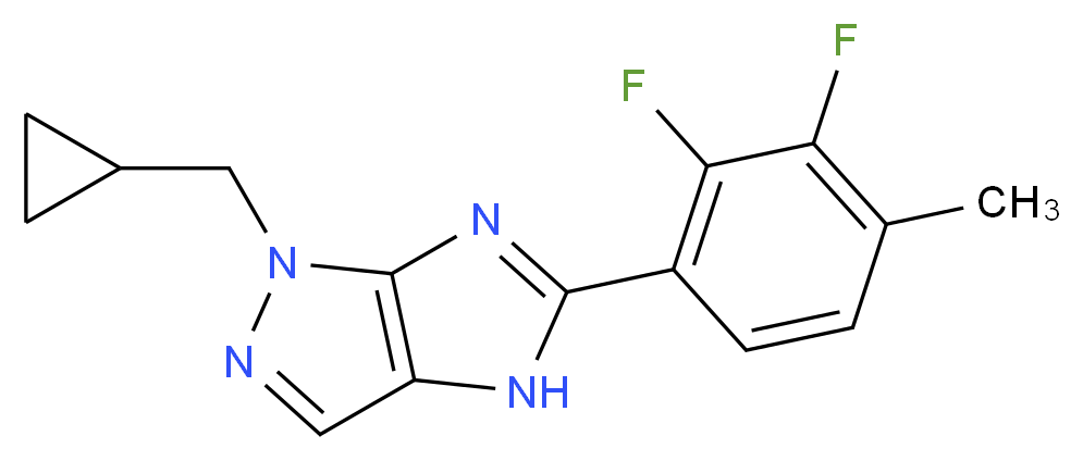 1-(cyclopropylmethyl)-5-(2,3-difluoro-4-methylphenyl)-1,4-dihydroimidazo[4,5-c]pyrazole_分子结构_CAS_)