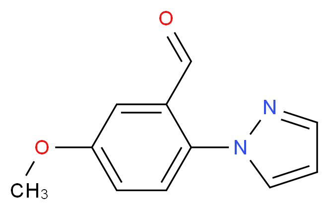 5-Methoxy-2-(1H-pyrazol-1-yl)benzaldehyde_分子结构_CAS_1015845-56-3)