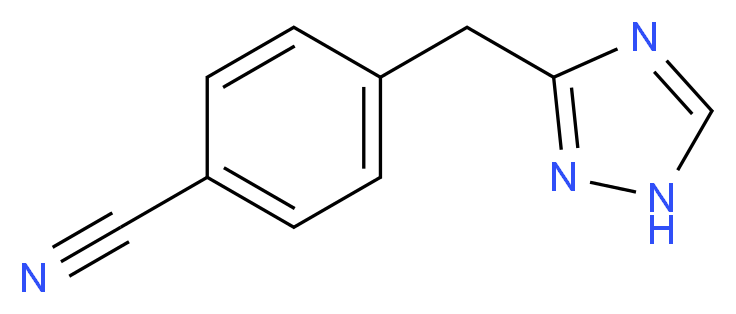 4-((1H-1,2,4-Triazol-3-yl)methyl)benzonitrile_分子结构_CAS_112809-25-3)