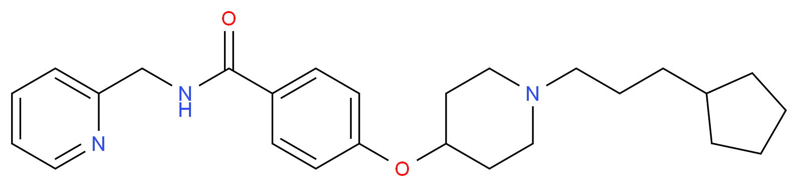 4-{[1-(3-cyclopentylpropyl)-4-piperidinyl]oxy}-N-(2-pyridinylmethyl)benzamide_分子结构_CAS_)