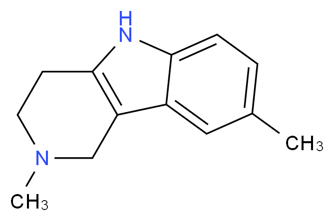 2,8-dimethyl-1H,2H,3H,4H,5H-pyrido[4,3-b]indole_分子结构_CAS_19686-05-6