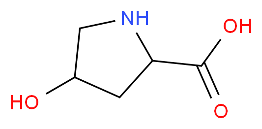 4-hydroxypyrrolidine-2-carboxylic acid_分子结构_CAS_51-35-4