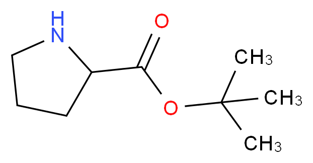 tert-butyl pyrrolidine-2-carboxylate_分子结构_CAS_2812-46-6