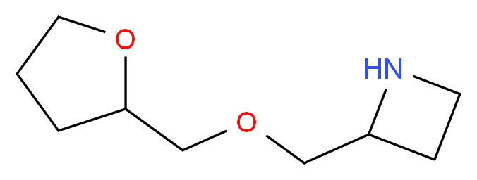 2-[(Tetrahydro-2-furanylmethoxy)methyl]azetidine_分子结构_CAS_)