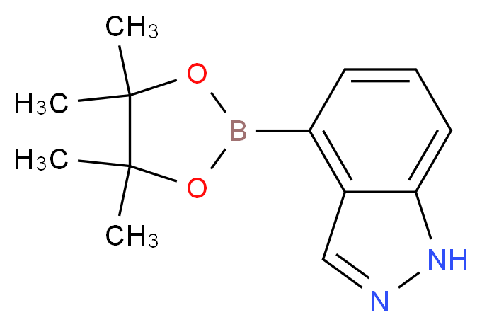 4-(4,4,5,5-TETRAMETHYL-1,3,2-DIOXABOROLAN-2-YL)-1H-INDAZOLE_分子结构_CAS_885618-33-7)