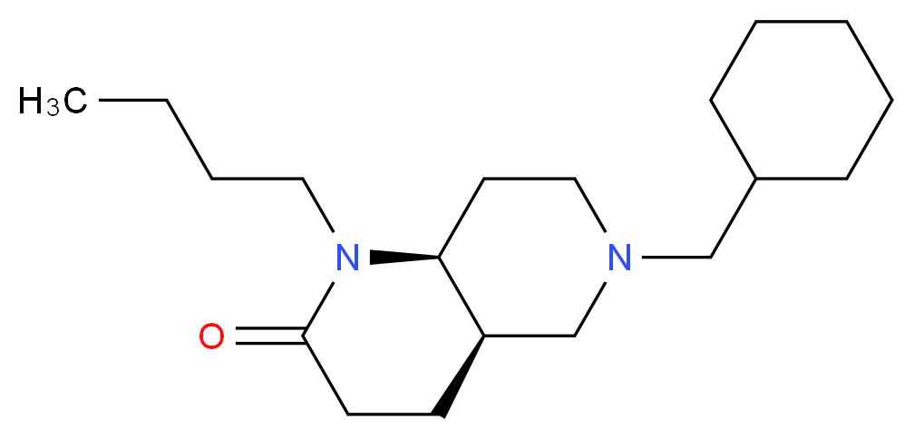 (4aR*,8aS*)-1-butyl-6-(cyclohexylmethyl)octahydro-1,6-naphthyridin-2(1H)-one_分子结构_CAS_)
