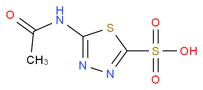 5-(Acetylamino)-1,3,4-thiadiazole-2-sulfonic Acid_分子结构_CAS_827026-60-8)