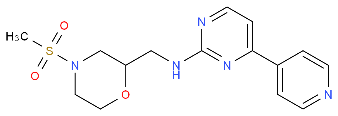N-{[4-(methylsulfonyl)-2-morpholinyl]methyl}-4-(4-pyridinyl)-2-pyrimidinamine_分子结构_CAS_)